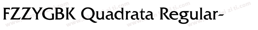FZZYGBK Quadrata Regular字体转换